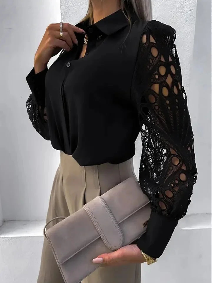Blusa renda vazada