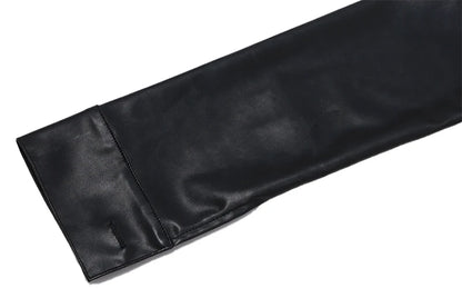 Short leather jacket