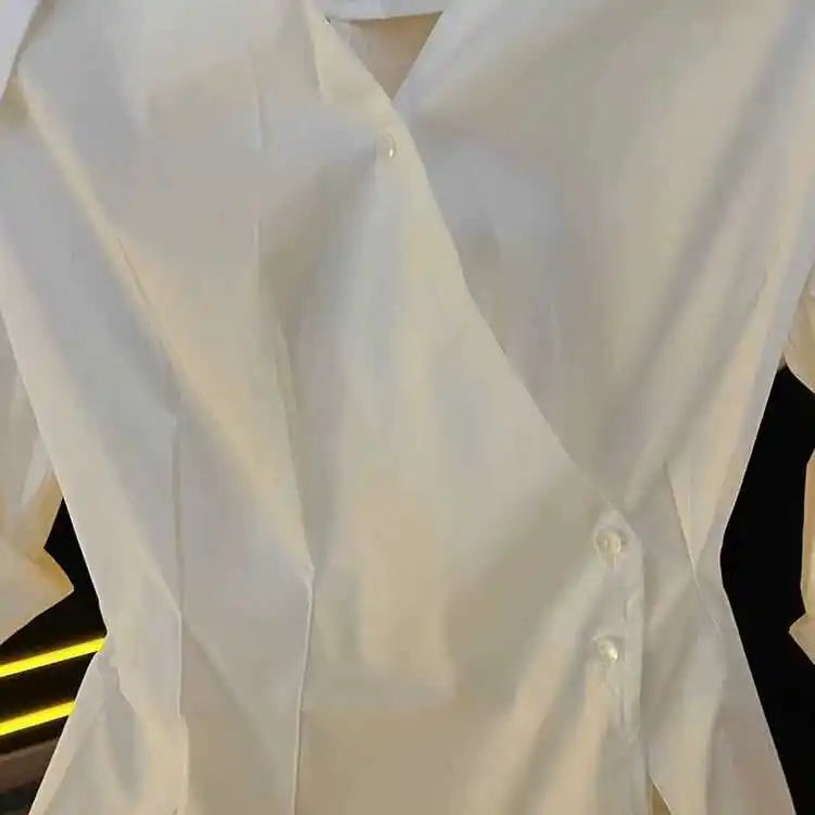 Blusa feminina plissada