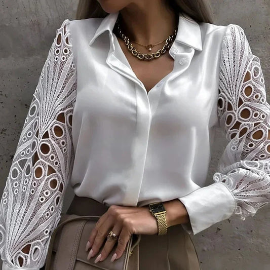 Blusa renda vazada