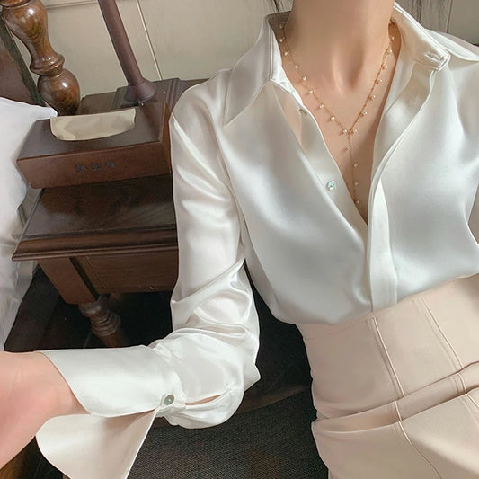 Blusa de cetim