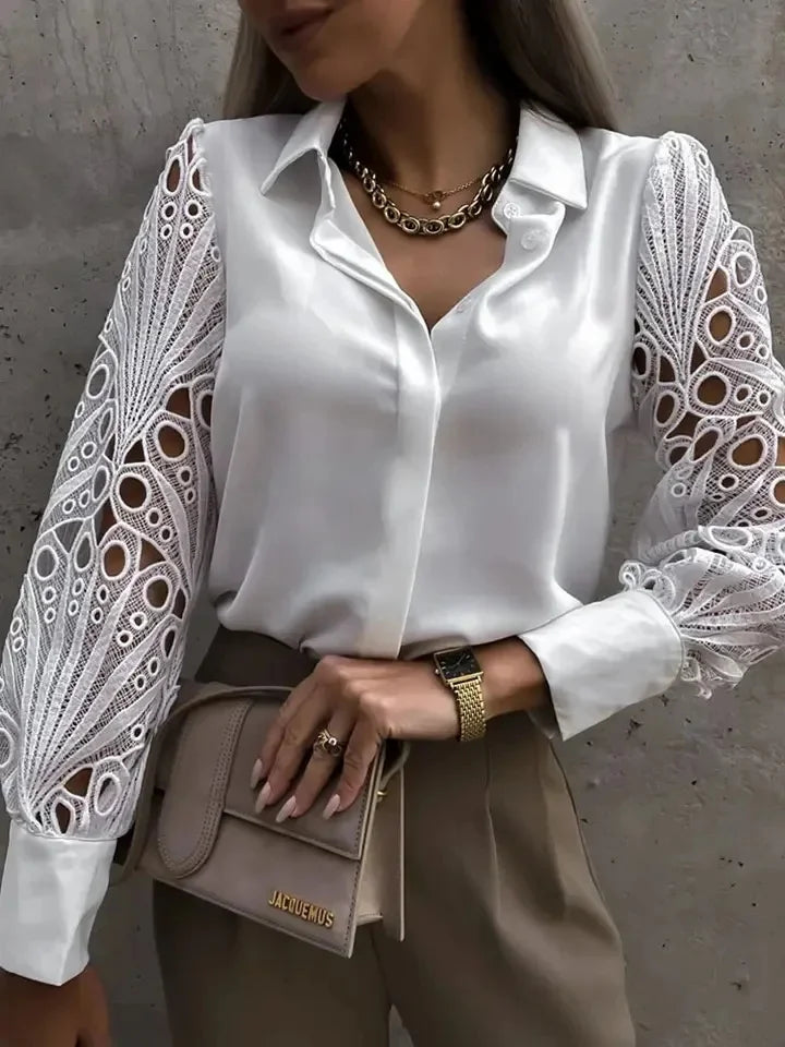 Blusa renda vazada