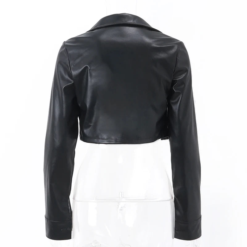 Short leather jacket