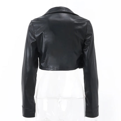 Short leather jacket