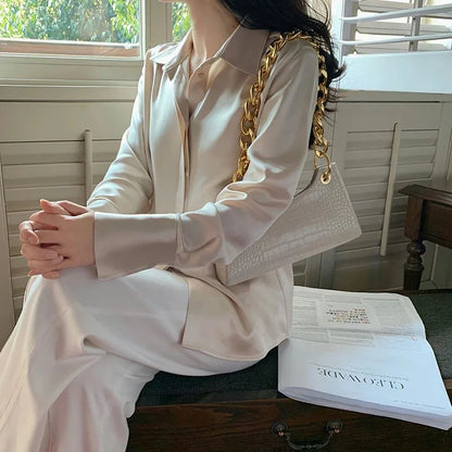 Blusa de cetim