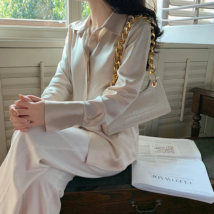 Blusa de cetim