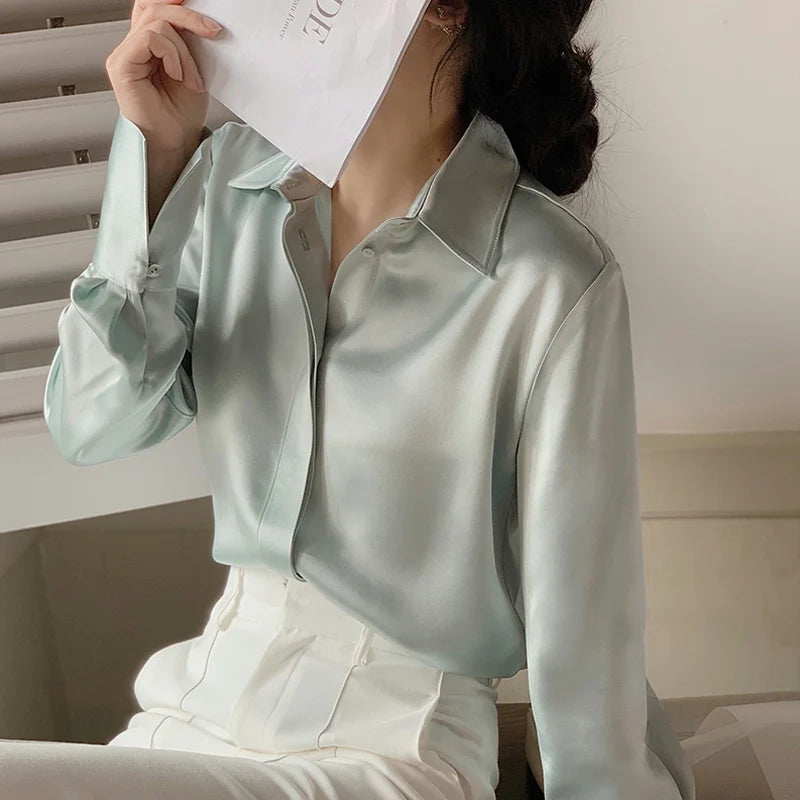 Blusa de cetim