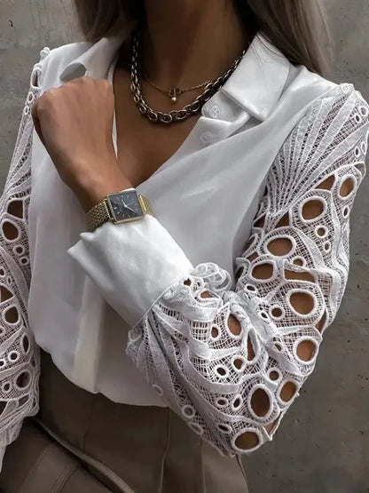 Blusa renda vazada