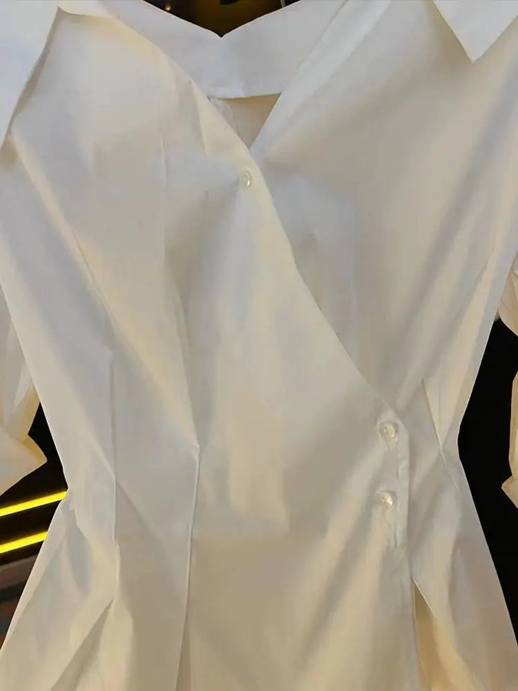 Blusa feminina plissada