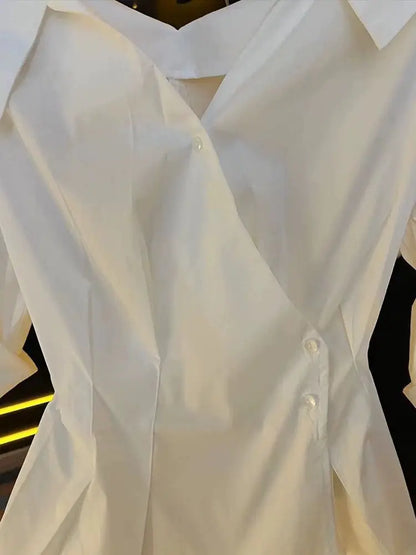 Blusa feminina plissada