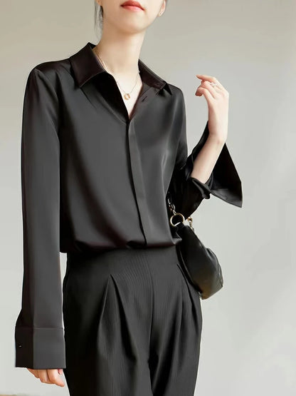 Blusa de cetim