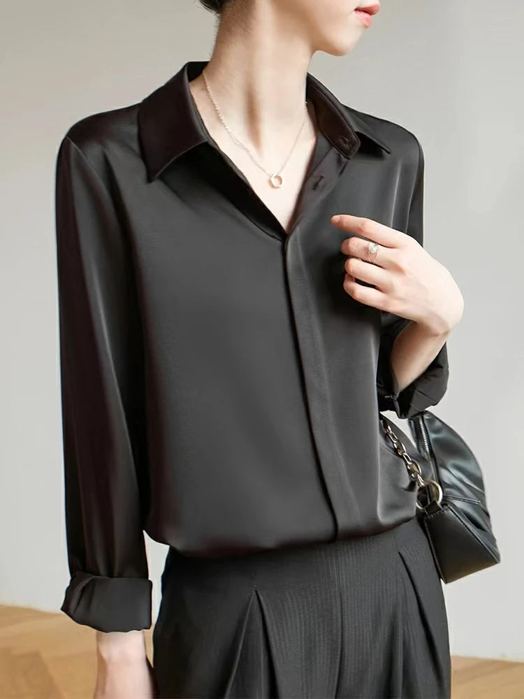 Blusa de cetim
