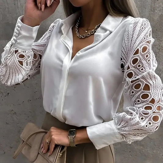 Blusa renda vazada